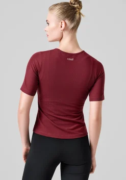 Soft Rib Tee - Evening Red