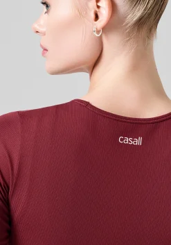 Soft Rib Tee - Evening Red
