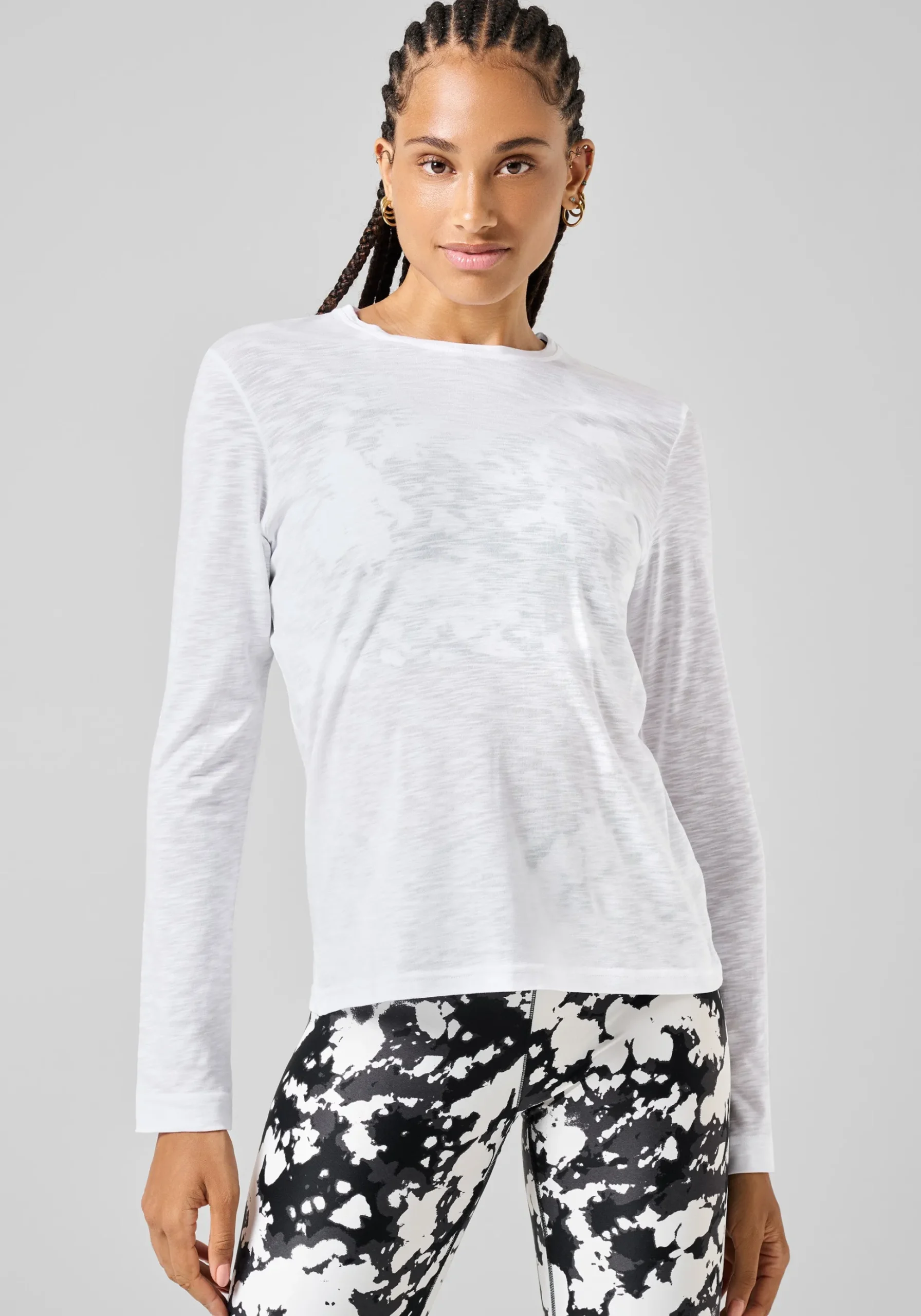 Soft Texture Long Sleeve - White