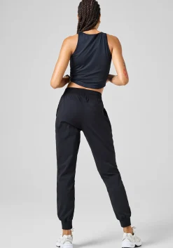 Step Woven Pants - Black
