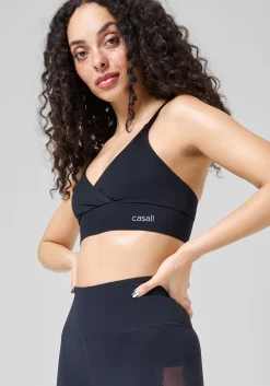 Wrap Sports Bra - Black