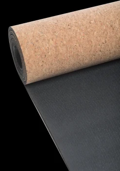 Yoga Mat Natural Cork 5mm - Natural Cork/black