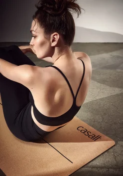 Yoga Mat Natural Cork 5mm - Natural Cork/black