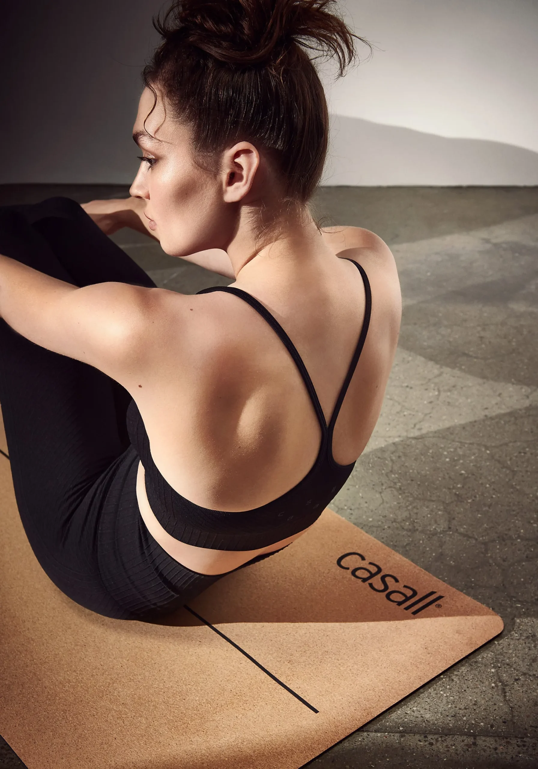 Yoga Mat Natural Cork 5mm - Natural Cork/black