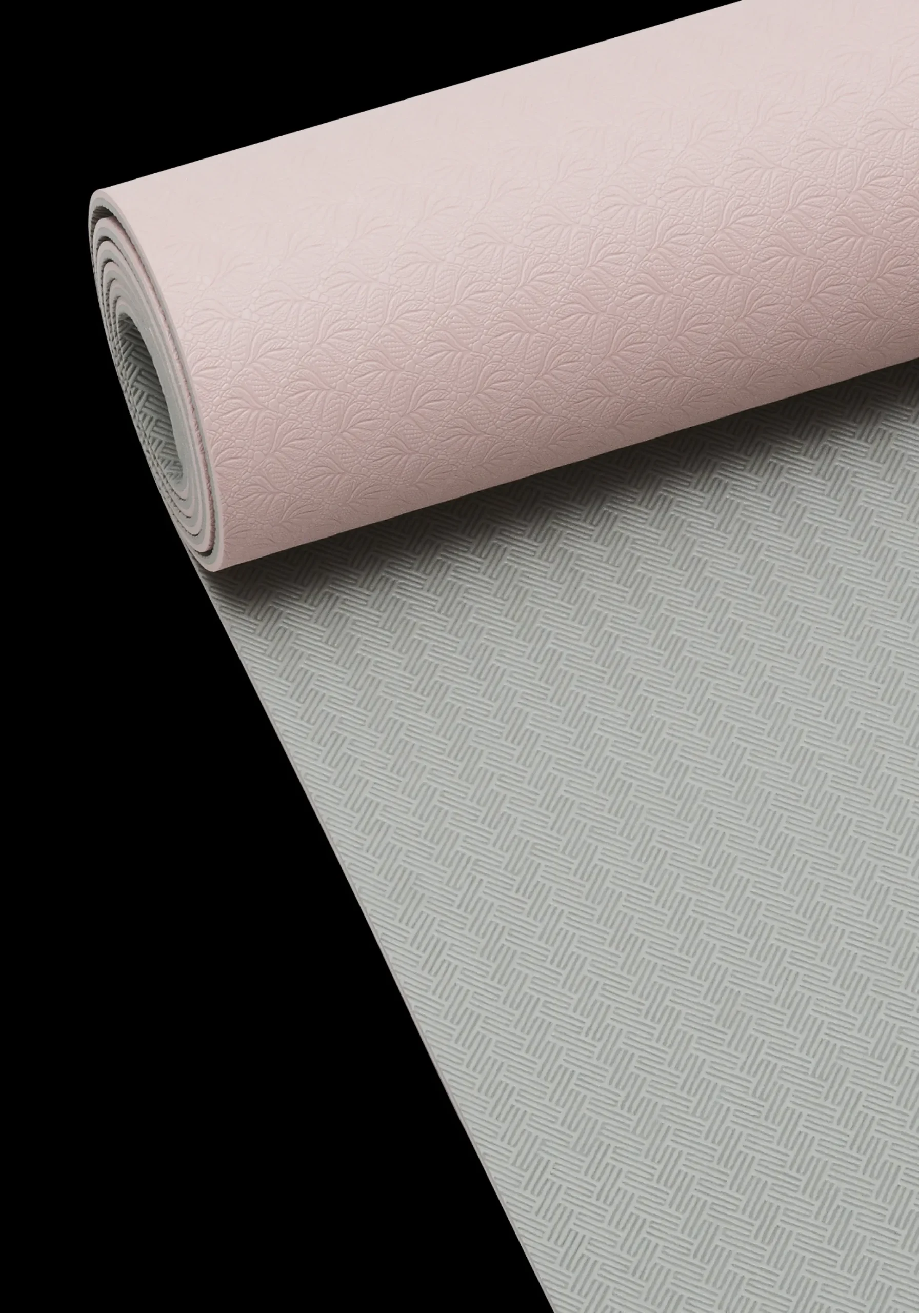 Yoga Mat Position 4mm - Lucky Pink/grey